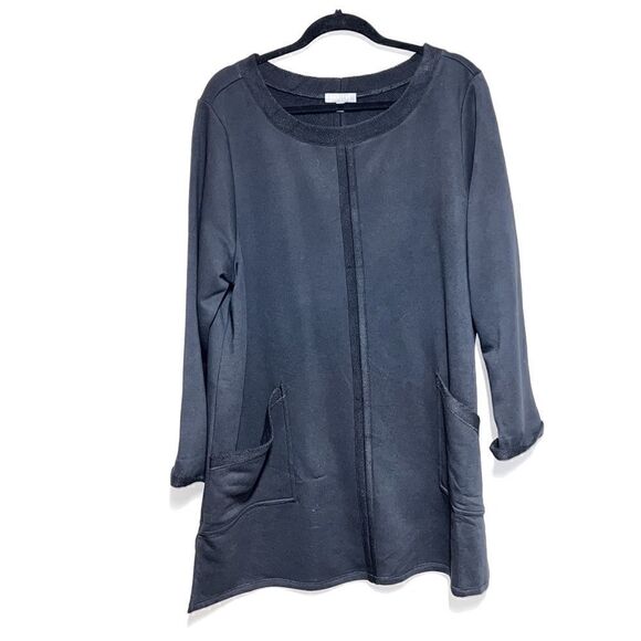 Habitat Dresses & Skirts - NWT WOMEN'S HABITAT HONEYCOMB TERRY TRIMMED POCKET DRESS BLACK Sz XXL